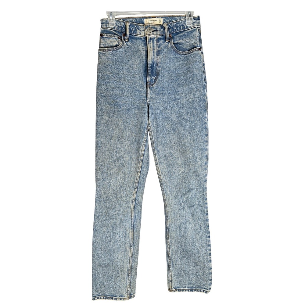 Abercrombie & Fitch Jeans Womens 25 0R '90s Straight Ultra High Rise Blue EUC